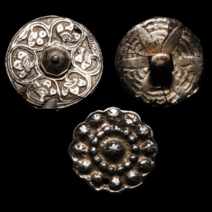 Medieval Silver Ornate Roundel Group