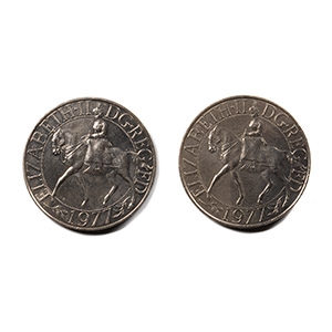 English Milled Coins - Elizabeth II - 1977 - Jubilee Crowns