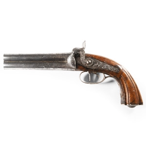 Italian Double-Barrelled Percussion Pistol