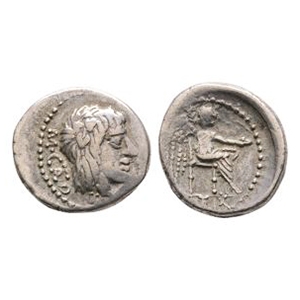 Ancient Roman Republican Coins - M Porcius Cato - Victory AR Quinarius