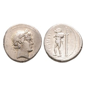 Ancient Roman Republican Coins - L Marcius Censorinus - Marsyas AR Denarius