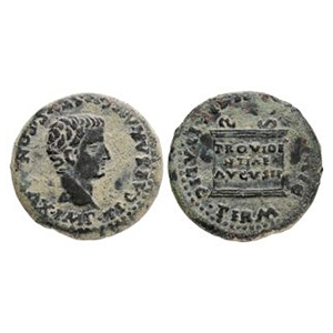 Ancient Roman Provincial Coins - Tiberius - Spain - Altar AE As