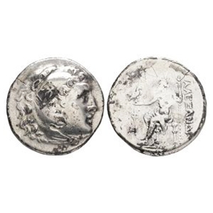 Ancient Greek Coins - Macedonia - Alexander III (the Great) - Countermarked AR Tetradrachm
