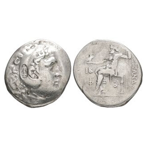 Ancient Greek Coins - Macedonia - Alexander III (the Great) - Countermarked AR Tetradrachm