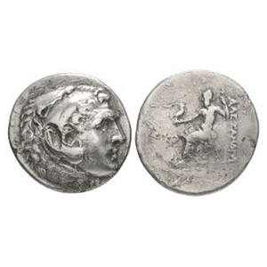 Ancient Greek Coins - Macedonia - Alexander III (the Great) - Countermarked AR Tetradrachm