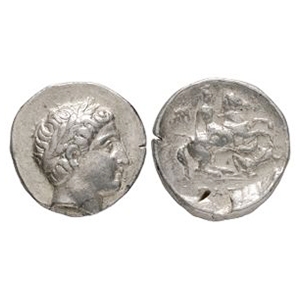 Ancient Greek Coins - Patraos of Paeonia - Apollo AR Tetradrachm