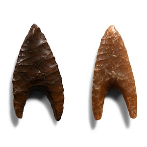 Prehispanic Hollow Base Stone Arrowhead Group