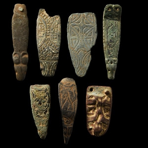 Anglo-Saxon and Viking Bronze Strap End Group