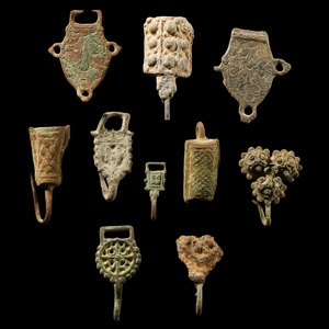 Post Medieval Bronze Clothes Fastener Group