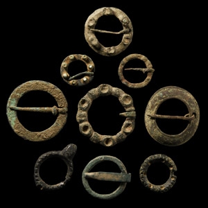 Medieval Bronze Ring Brooch Collection