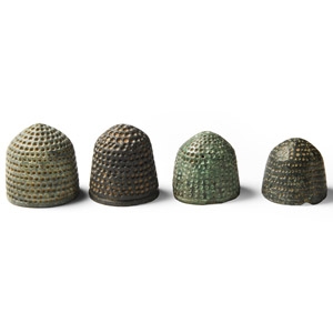 Medieval Bronze Beehive Thimble Collection