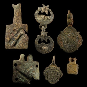 Medieval Bronze Knights Heraldic Horse Harness Pendant Collection