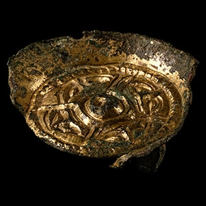 Anglo-Saxon Gilt Bronze Saucer Brooch