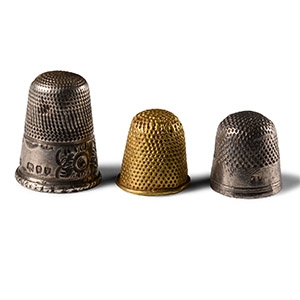Post Medieval Silver and Gold Thimble Group