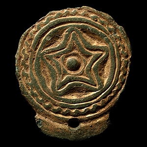 Anglo-Saxon Gilt Bronze Pendant with Star