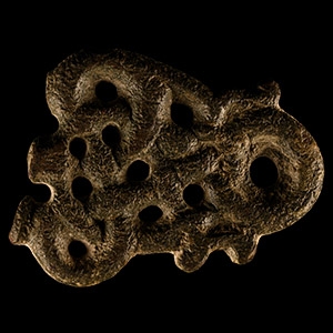 Viking Bronze Urnes Style Entwined Beasts Mount
