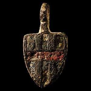 Medieval Bronze Knights Heraldic Horse Harness Pendant