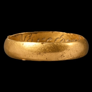 Post Medieval Gold No recompence but love Posy Ring