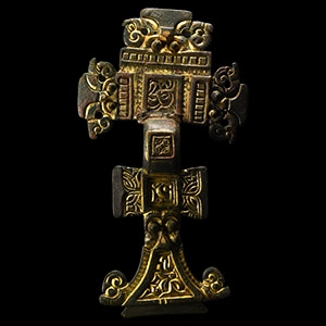 The Scampton Published Anglo-Saxon Gilt Bronze Florid Cruciform Brooch