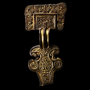 Anglo-Saxon Gilt Bronze Great Square-Headed Brooch