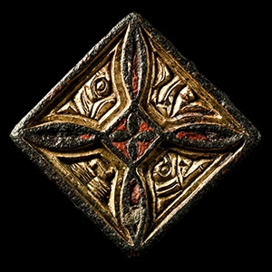 Anglo-Saxon Gilt-Bronze Cruciform Mount