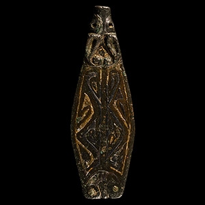 Large Anglo-Saxon Bronze Zoomorphic Strap End
