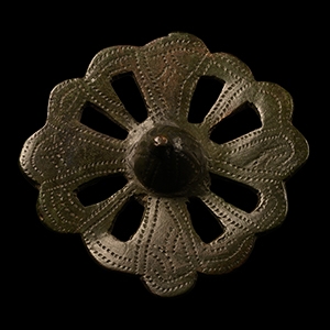 Viking Bronze Cross Brooch with Central Turret