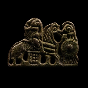 Viking Bronze Rider and Valkyrie Mount