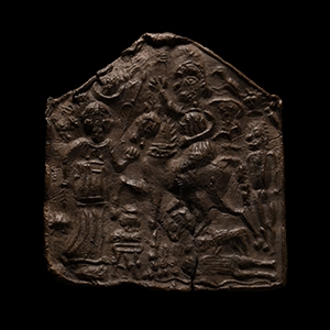 Danubian Lead Votive Plaque with Helen of Troy