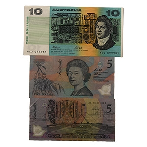 Banknotes - Australia - $5 and $10 Banknote Group [3]