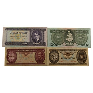 Banknotes - Hungary - 50 to 1000 Forint Banknote Group [4]