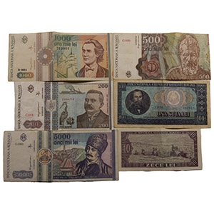 Banknotes - Romania - 10 to 5000 Lei Banknote Group [6]