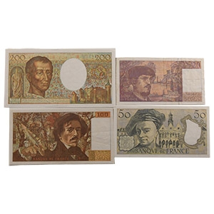 Banknotes - France - 20 to 200 Francs Banknote Group [4]