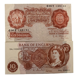 Banknotes - England - 10 Shillings Banknote Group [2]
