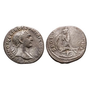 Ancient Roman Imperial Coins - Trajan - Dacian Captive AR Denarius