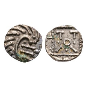 Anglo-Saxon Coins - Continental Issues - Series E - Porcupine TOTII AR Sceatta