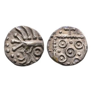 Anglo-Saxon Coins - Continental Issues - Series E Later Issues - Plumed Bird AR Sceatta