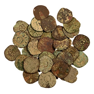 English Stuart Coins - Charles I - AE Rose Farthings [34]