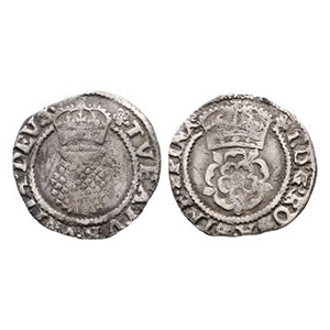 English Stuart Coins - James I - AR Halfgroat