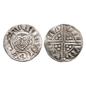 English Medieval Coins - Henry III - London / Renaud - Long Cross AR Penny