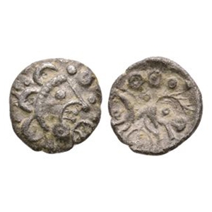 Celtic Iron Age Coins - East Wiltshire - Upavon Moon Head AR Unit