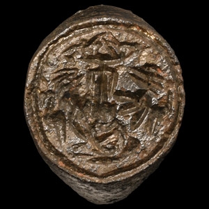 Tudor Period Bronze Armorial Signet Ring