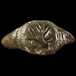 Byzantine Bronze Ring with Dove