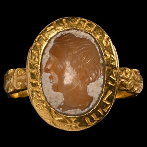 Medieval Gold Ring with Inscription