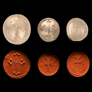Christian Rock Crystal Cross Stamp Seal Collection