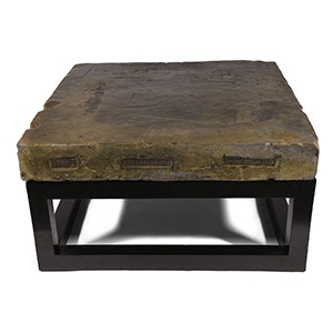 Chinese Table with Golden Brick by Yuan Hongde
