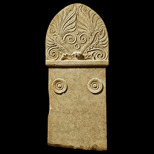 Greek Marble Funerary Anthemion Stele