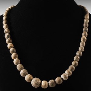 Natural History - Woolly Mammoth Bone Bead Necklace String