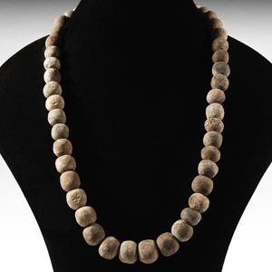 Natural History - Woolly Mammoth Bone Bead Necklace String