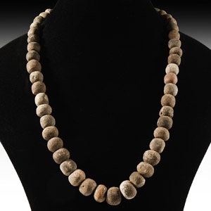 Natural History - Woolly Mammoth Bone Bead Necklace String